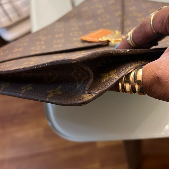 Vintage LV Louis Vuitton Document Portfolio Carrier Monogram Brown - Picture 4 of 13